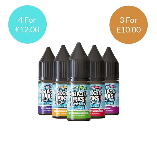 fantasy vapez six licks sub zero 20mg 4 for £12.00