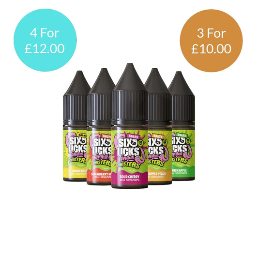 fantasy vapez six licks tongue twister  20mg 3 for £10.00